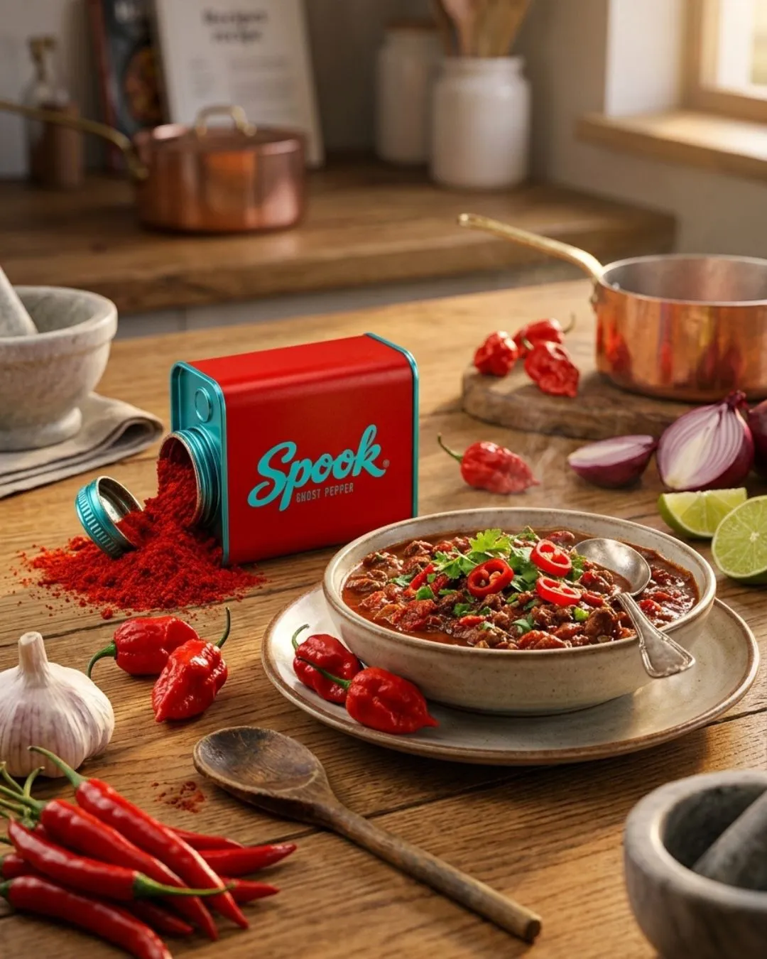 Cocina gourmet con SPOOK GHOST PEPPER