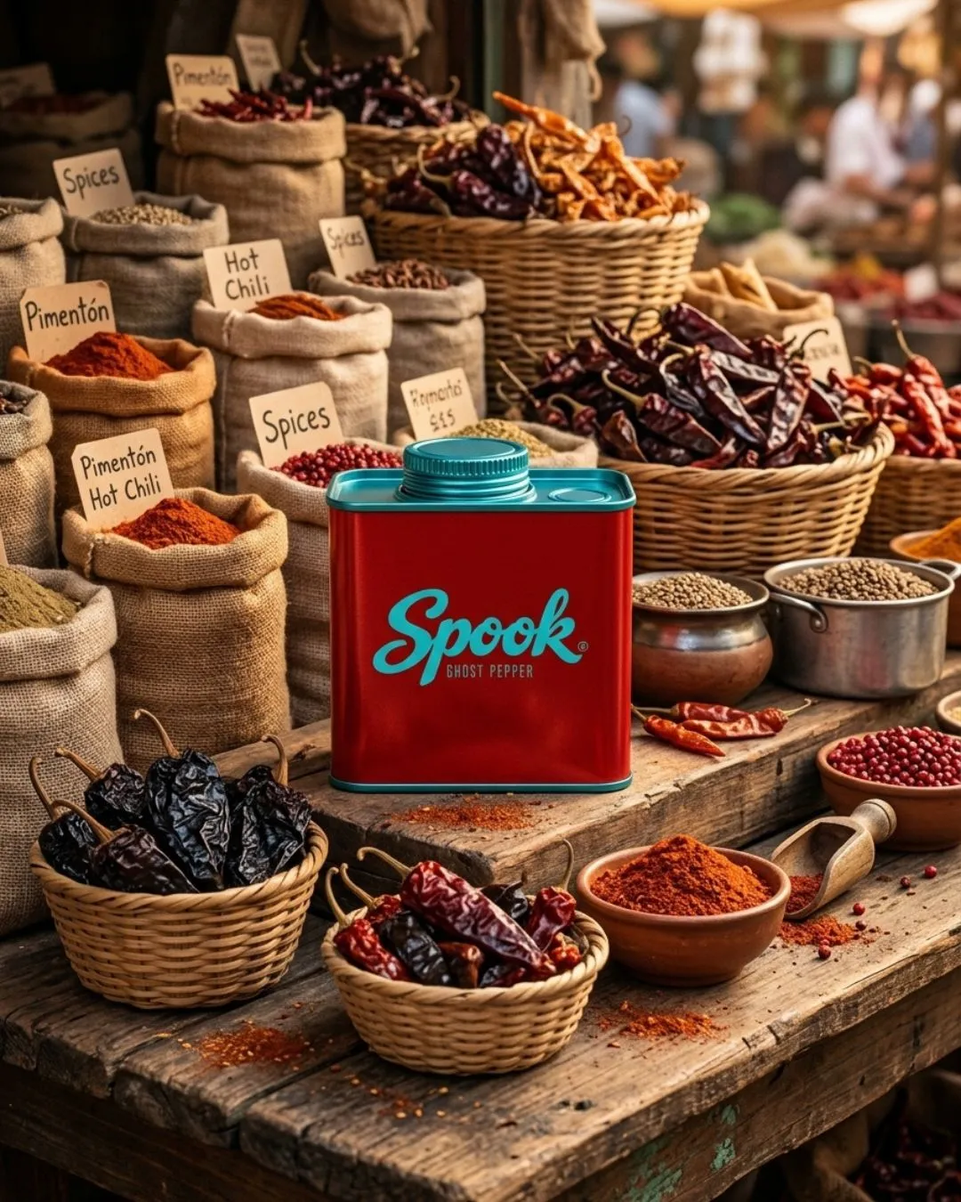 Mercado de especias con SPOOK GHOST PEPPER