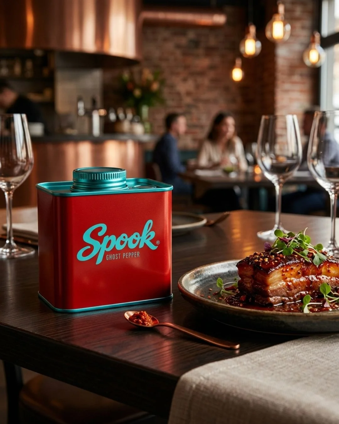 Producto en restaurante con SPOOK GHOST PEPPER